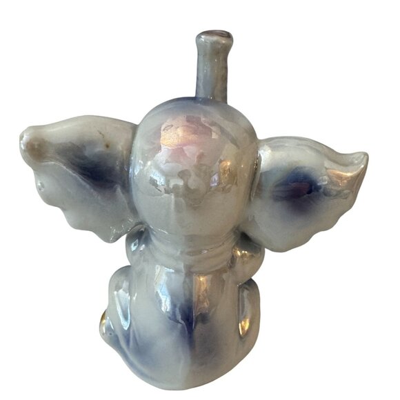 Ceramic Iridescent Lusterware Pearlize Elephant Figurine 5 inch - Picture 3 of 5